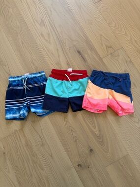 Bundle of 3 Boys' Swim Shorts Trunks 18-24 months/2T